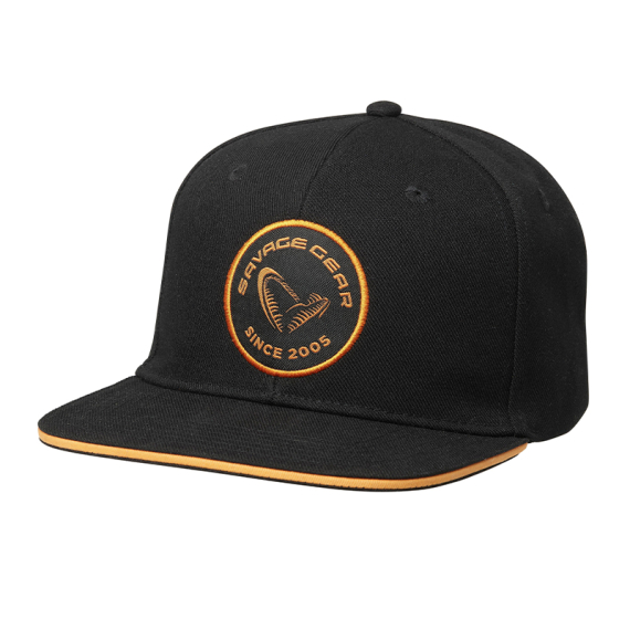 Savage Gear Badge Flatbill Cap - Black Orange in the group Clothes & Shoes / Caps & Headwear / Caps at Sportfiskeprylar.se (1642626)