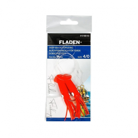 Fladen Octopus Solid Red, 4/0 in the group Lures / Sea Fishing Lures / Flasher Rigs & Sea Fishing Rigs at Sportfiskeprylar.se (17-1501-4-0)