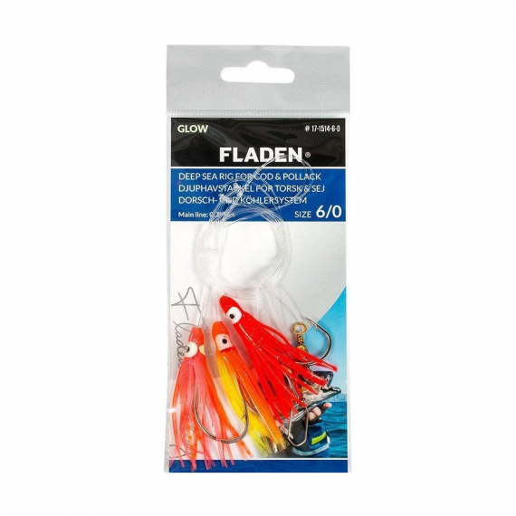 Fladen Mini Octopus Pink, Orange, Red, Hook Size 6/0 in the group Lures / Sea Fishing Lures / Flasher Rigs & Sea Fishing Rigs at Sportfiskeprylar.se (17-1514-6-0)