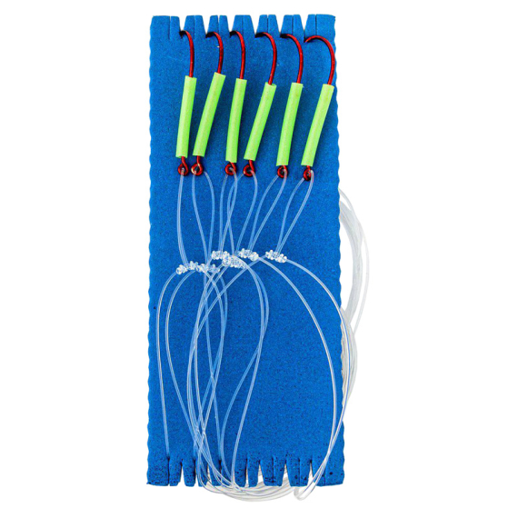 thumbnail interactive-video image 1 of 2 Fladen Jigging Rigs - 6 Hooks With 4/0 Spoons & 6/0 9/0 Gummi Macs - Saltwater 1 of 2