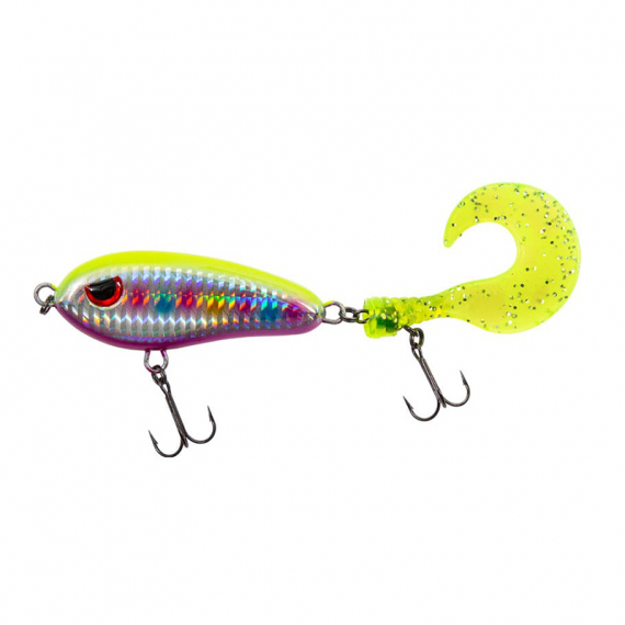 Fladen Maxximus Predator Tail-Or Jr 30g, Yellow W Mirror And Dots in the group Lures / Tail baits & Hybrid baits at Sportfiskeprylar.se (18-713014)
