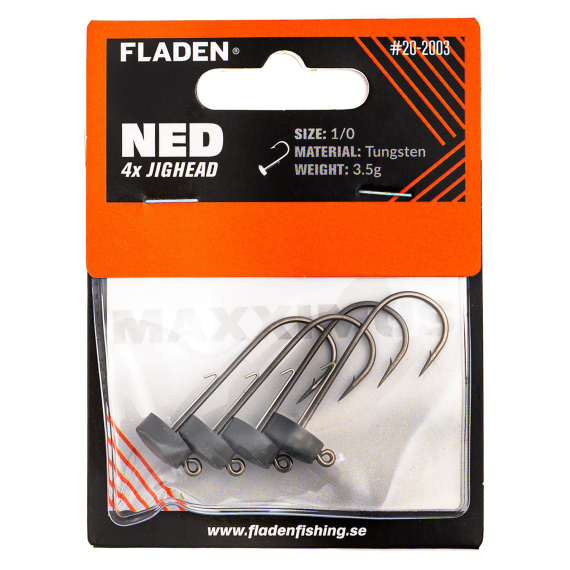 Fladen NED Maxximus Tungsten Jig Heads in the group Hooks & Terminal Tackle / Jig Heads / Ned Rig Jig Heads at Sportfiskeprylar.se (20-2002r)
