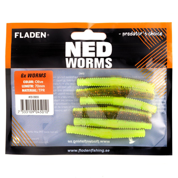 Fladen NED worm in the group Fishing methods / Spin Fishing / Lures / Softbaits / Craws & Creaturebaits at Sportfiskeprylar.se (20-20051r)