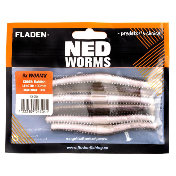 Fladen NED worm 10cm in the group Fishing methods / Spin Fishing / Lures / Softbaits / Craws & Creaturebaits at Sportfiskeprylar.se (20-20061r)