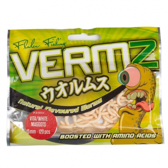 Fladen Vermz Maggots, 1,5cm Natural White in the group Lures / Boilies, Hook Baits & Groundbait / Fake Baits at Sportfiskeprylar.se (20-5970-01)