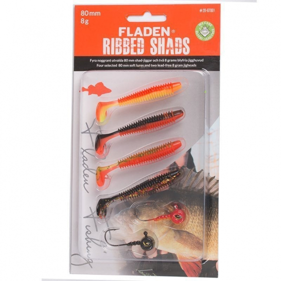 Fladen Jig Assortment Ribbed Shad Colour combo 1 in the group Lures / Lure Kits at Sportfiskeprylar.se (20-67001)