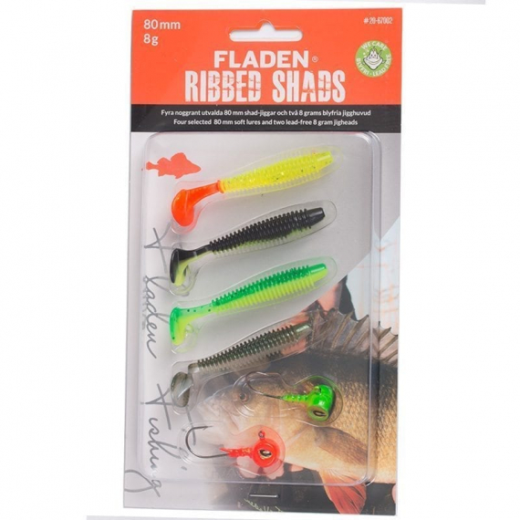 Fladen Jig Assortment Ribbed Shad in the group Lures / Lure Kits at Sportfiskeprylar.se (20-67001r)
