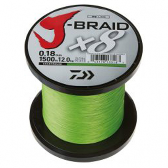Daiwa J-Braid X8 18LB 0.13mm-1500M Chartreuse in the group Lines / Braided Lines at Sportfiskeprylar.se (200206)