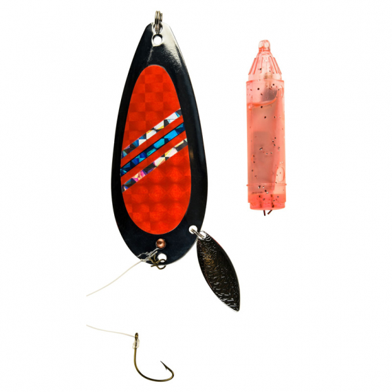 Vidar 85mm inkl LED blink Silver in the group Lures / Ice Jigging Lures / LED Ice Jigs at Sportfiskeprylar.se (20130395)