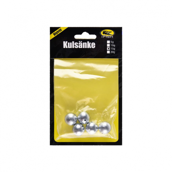 IFISH Kulsänke Blyfritt 15g, (5-Pack) in the group Hooks & Terminal Tackle / Sinkers & Weights / Catherine Sinkers & Inline Sinkers at Sportfiskeprylar.se (20184162)