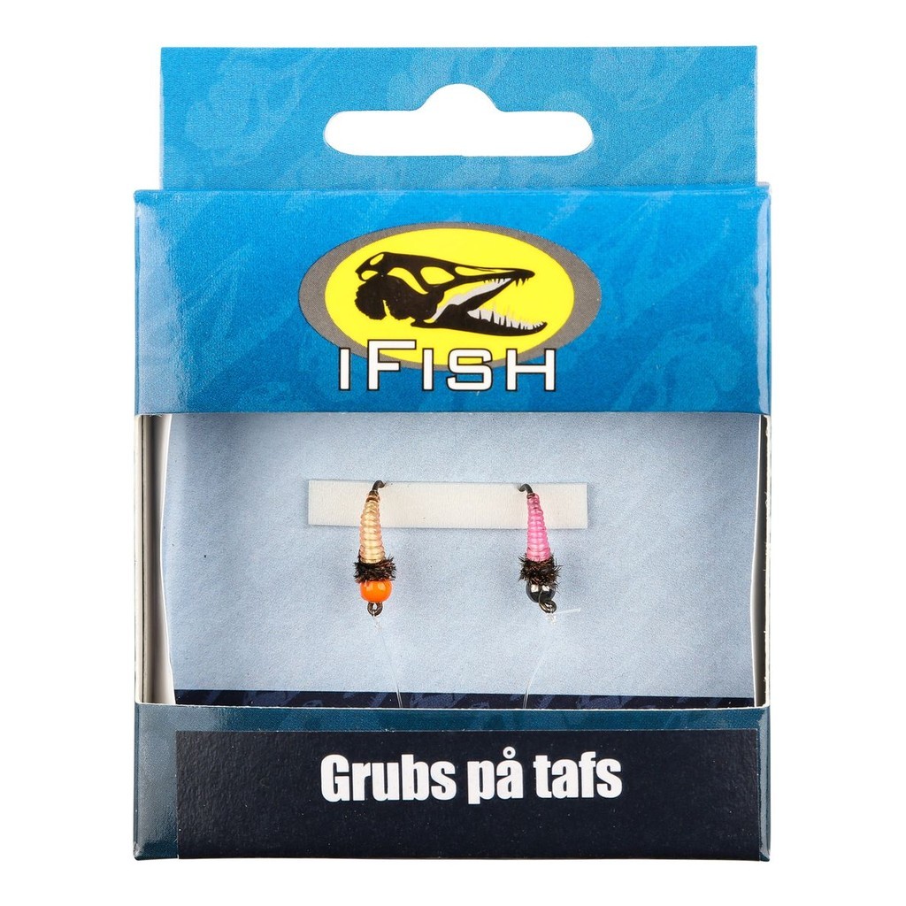 IFISH Grubs on leader 2-pcs in the group Lures / Ice Jigging Lures / Creaturebaits Ice Fishing at Sportfiskeprylar.se (20241578)