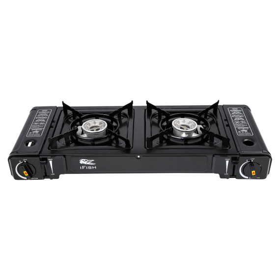 IFISH Gas Stove Cook\'n Go Twin in the group Outdoor / Camp Kitchen & Utensils / Camping Stoves & Burners / Gas Camping Stoves at Sportfiskeprylar.se (20246330)