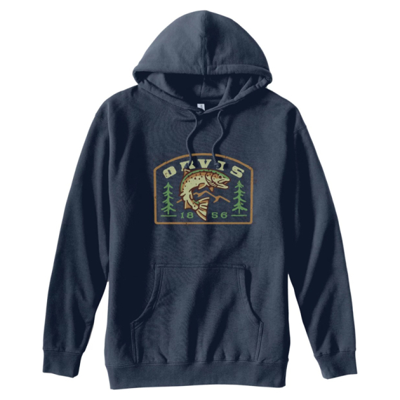 Orvis Mountain Trout Hoodie Navy in the group Clothes & Shoes / Clothing / Sweaters / Hoodies at Sportfiskeprylar.se (20248781r)