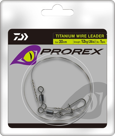 Daiwa Prorex Titanium Wire Leader 30cm in the group Hooks & Terminal Tackle / Leaders & Leader Materials / Ready Made Leaders / Steel Leaders & Wire Leaders at Sportfiskeprylar.se (204905r)
