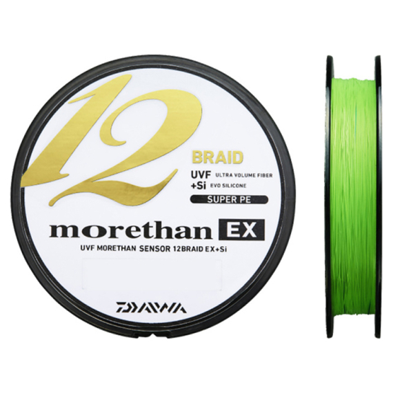 Daiwa Morethan 12 Braid 135m Lime Green in the group Lines / Braided Lines at Sportfiskeprylar.se (210570r)