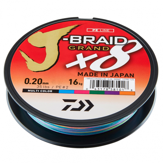 Daiwa J-braid Grand X8 Multi Color 500m in the group Lines / Braided Lines at Sportfiskeprylar.se (210684r)