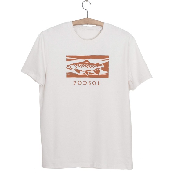 PODSOL T-Shirt TAJGA TROUT VIntage White in the group Clothes & Shoes / Clothing / T-shirts at Sportfiskeprylar.se (21335434r)