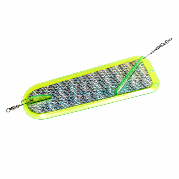 Daiwa Bechold Flasher 11\'\' - Chartreuse Silver Streak in the group Lures / Trolling Lures & Trolling Spoons / Flashers at Sportfiskeprylar.se (214439)