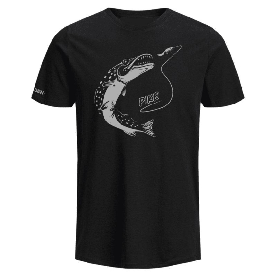 Fladen T-Shirt Fighting Pike Black in the group Clothes & Shoes / Clothing / T-shirts at Sportfiskeprylar.se (22-651-Mr)