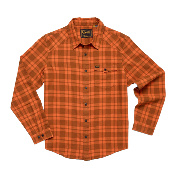 Howler Bro\'s La Grange Lightweight Flannel Cohen Plaid Pumpkin in the group Clothes & Shoes / Clothing / Shirts at Sportfiskeprylar.se (221425F-PUM-Sr)