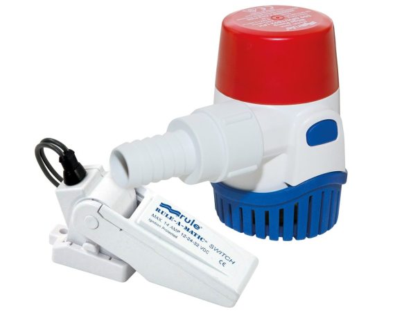 Rule 24DA Submersible Bilge Pump – 360 GPH, 12V DC, 3/4" Port