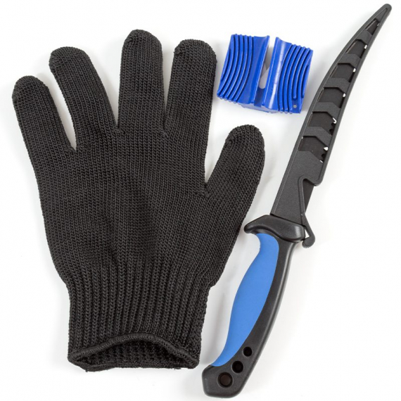 Fladen Filet knife 15cm Set with Knife Sharpener And Glove in the group Tools & Accessories / Knives & Axes / Knives / Fillet Knives at Sportfiskeprylar.se (28-17015)