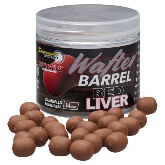 Starbaits PC Red Liver Barrel Wafter - 14mm in the group Lures / Boilies, Hook Baits & Groundbait / Boilies at Sportfiskeprylar.se (29-44617)