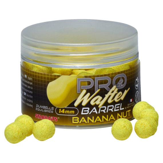 Starbaits Pro Banana Nut Barrel Wafter - 14mm in the group Lures / Boilies, Hook Baits & Groundbait / Boilies at Sportfiskeprylar.se (29-44772)