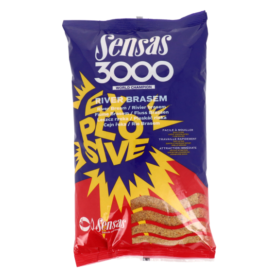 Sensas 3000 Explosive River Brasem 1kg in the group Lures / Boilies, Hook Baits & Groundbait / Groundbait at Sportfiskeprylar.se (29-64652)