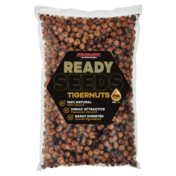 Starbaits Ready Seeds Tigernuts 1kg in the group Lures / Boilies, Hook Baits & Groundbait / Particles at Sportfiskeprylar.se (29-74211)