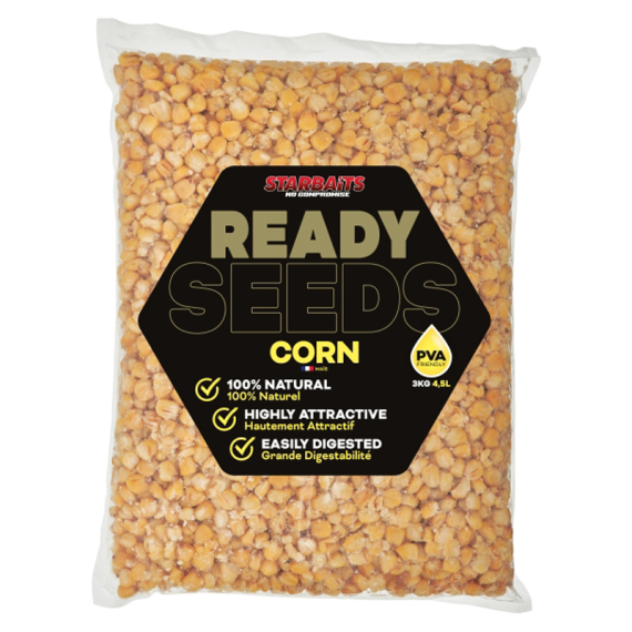 Starbaits Ready Seeds Corn 3kg in the group Lures / Boilies, Hook Baits & Groundbait / Particles at Sportfiskeprylar.se (29-74218)