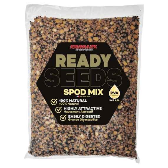 Starbaits Ready Seeds Spod Mix 3kg in the group Lures / Boilies, Hook Baits & Groundbait / Particles at Sportfiskeprylar.se (29-74220)