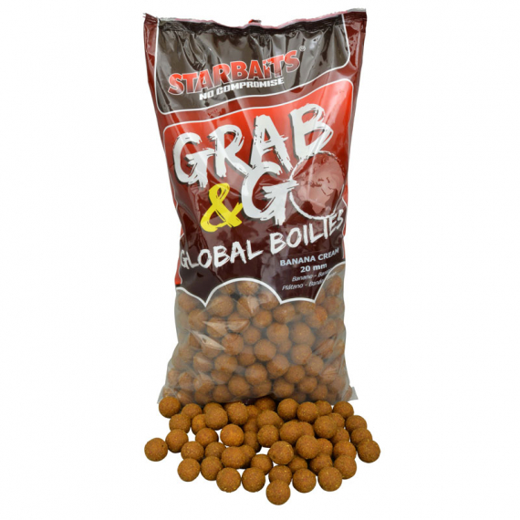 Starbaits G&G Global Boilies 2,5kg Bana Cream 20mm in the group Lures / Boilies, Hook Baits & Groundbait / Boilies at Sportfiskeprylar.se (29-78683)