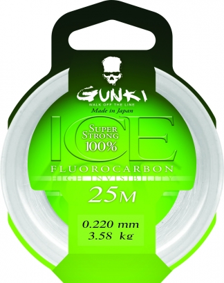 Gunki Fluorocarbone Ice, 0,34mm in the group Hooks & Terminal Tackle / Leaders & Leader Materials / Leader Materials / Leader Material Fluorocarbon at Sportfiskeprylar.se (29-82286)