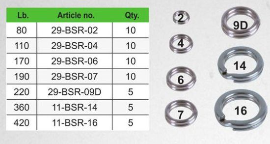 BFT Split Ring in the group Hooks & Terminal Tackle / Stingers & Stinger Accessories / Stinger Accessories at Sportfiskeprylar.se (29-BSRr)