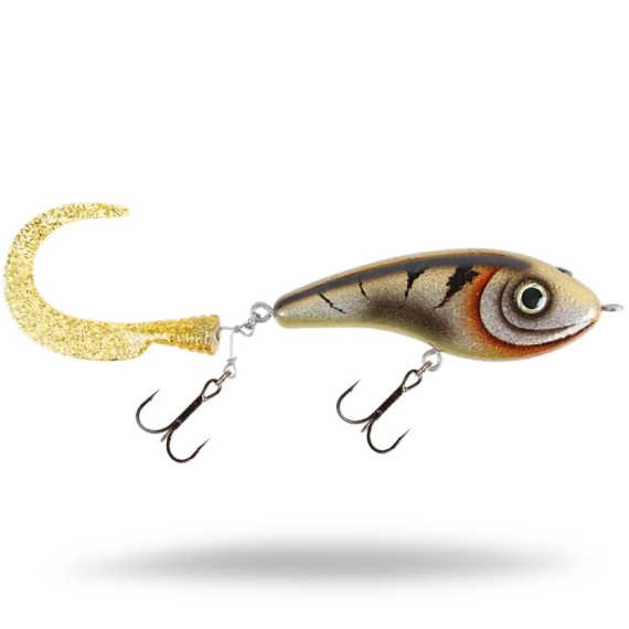Strike Pro Catchy 13cm - Rockabilly - Orange Glitter in the group Lures / Tail baits & Hybrid baits at Sportfiskeprylar.se (29-EG230-C779)
