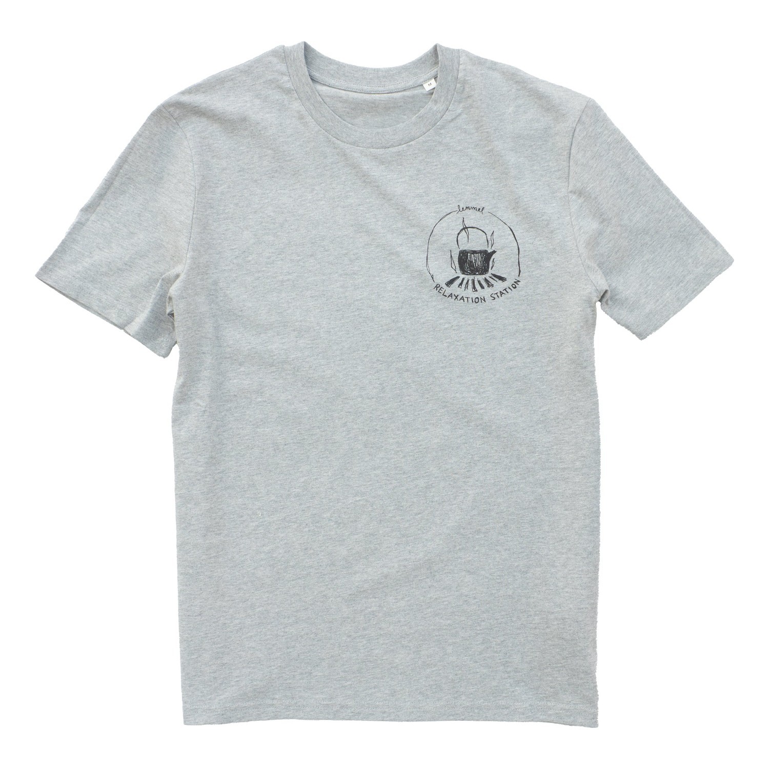 Lemmel T-shirt Mörkt Som Framtiden Heather grey w black print in the group Clothes & Shoes / Clothing / T-shirts at Sportfiskeprylar.se (3010105-6934r)
