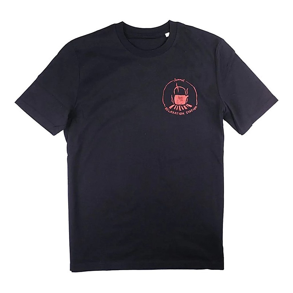 Lemmel T-shirt Relaxation Station Black w Red print in the group Clothes & Shoes / Clothing / T-shirts at Sportfiskeprylar.se (3010106-5334r)
