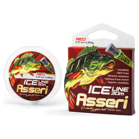 Asseri Icefishing Line Red 30m in the group Lines / Ice Jigging Lines at Sportfiskeprylar.se (315-04010r)