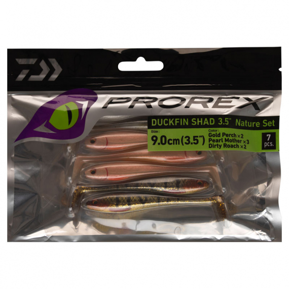 Daiwa PX Duckfin Shad 8,9cm (7pcs) - Nature Set in the group Lures at Sportfiskeprylar.se (32-216787)