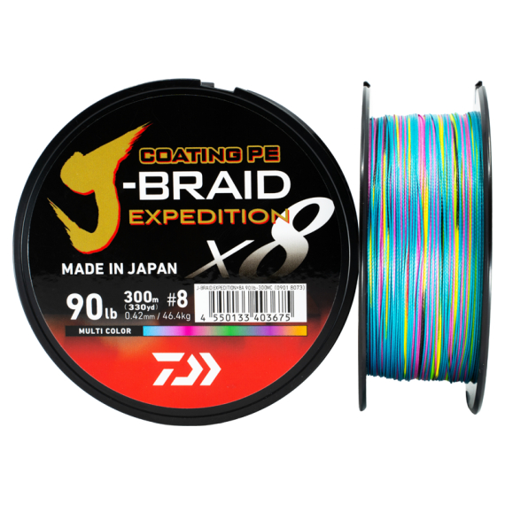 Daiwa J-Braid Expedition x8E 300m Multi Color in the group Lines / Braided Lines at Sportfiskeprylar.se (32-222784r)