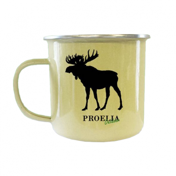 Proelia Outdoor Enamelled Cup Moose 450 ml in the group Outdoor / Camp Kitchen & Utensils / Cups & Mugs at Sportfiskeprylar.se (32122-PROEL)
