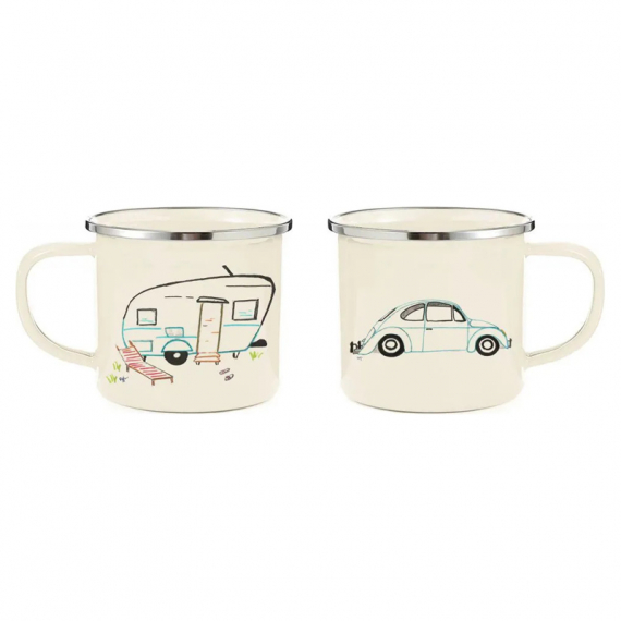 Proelia Outdoor Camping Cup Retro Enamelled in the group Outdoor / Camp Kitchen & Utensils / Cups & Mugs at Sportfiskeprylar.se (32135-PROEL)