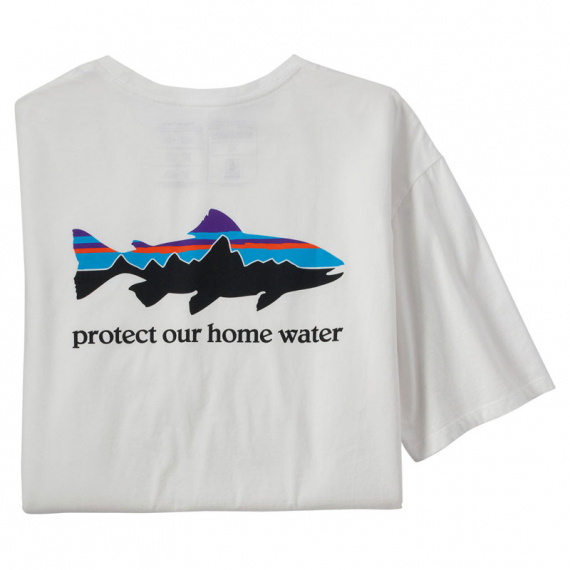 Patagonia M\'s Home Water Trout Organic T-Shirt White in the group Clothes & Shoes / Clothing / T-shirts at Sportfiskeprylar.se (37547-WHIr)