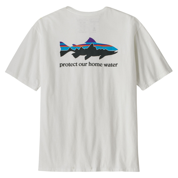 Patagonia M\'s Home Water Trout Organic T-Shirt White in the group Clothes & Shoes / Clothing / T-shirts at Sportfiskeprylar.se (37547-WHIr)
