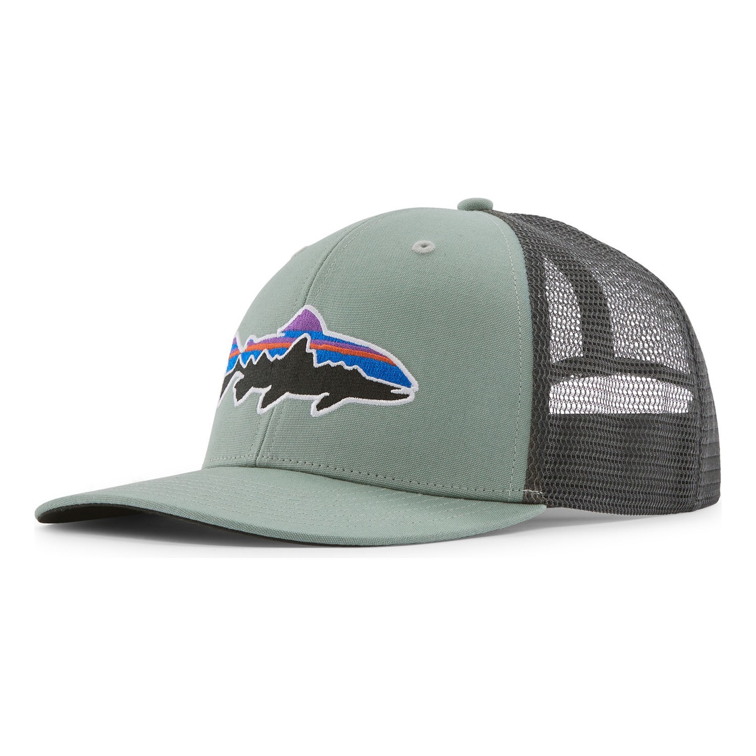 Patagonia Fitz Roy Trout Trucker Hat CVGR in the group Clothes & Shoes / Caps & Headwear / Caps / Trucker Caps at Sportfiskeprylar.se (38288-CVGR-ALL)