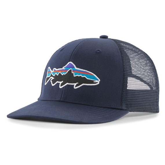 Patagonia Fitz Roy Trout Trucker Hat - New Navy in the group Clothes & Shoes / Caps & Headwear / Caps / Trucker Caps at Sportfiskeprylar.se (38288-NENA-ALL)