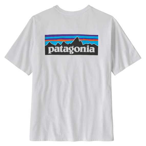 Patagonia M\'s P-6 Logo Responsibili-Tee White in the group Clothes & Shoes / Clothing / T-shirts at Sportfiskeprylar.se (38504-WHI-Sr)