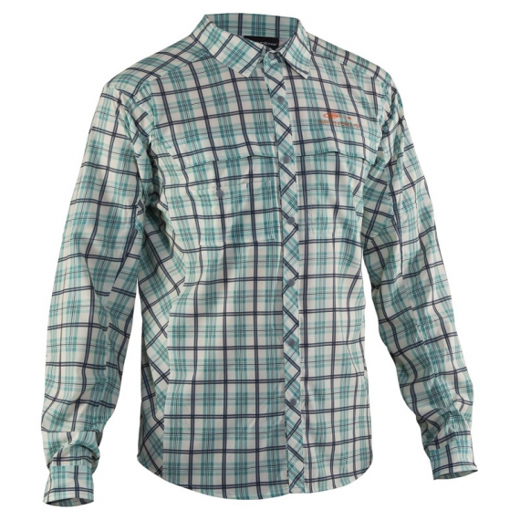 Grundéns Fly Bridge Long Sleeve - Dusty Turquiose Plaid in the group Clothes & Shoes / Clothing / Shirts at Sportfiskeprylar.se (40010-962-0013r)