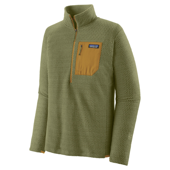 Patagonia M\'s R1 Air Zip Neck, Buckhorn Green in the group Clothes & Shoes / Clothing / Sweaters / Sweatshirts at Sportfiskeprylar.se (40245-BUGR-Sr)